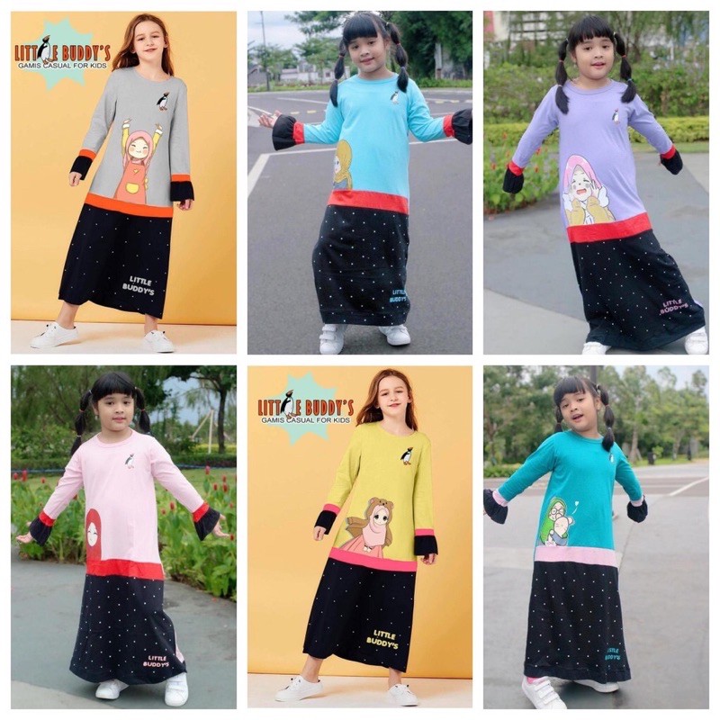 GAMIS ANAK JUNIOR BY LITTLE BUDDY ADEM NYAMAN gamis little buddys gamis little buddies