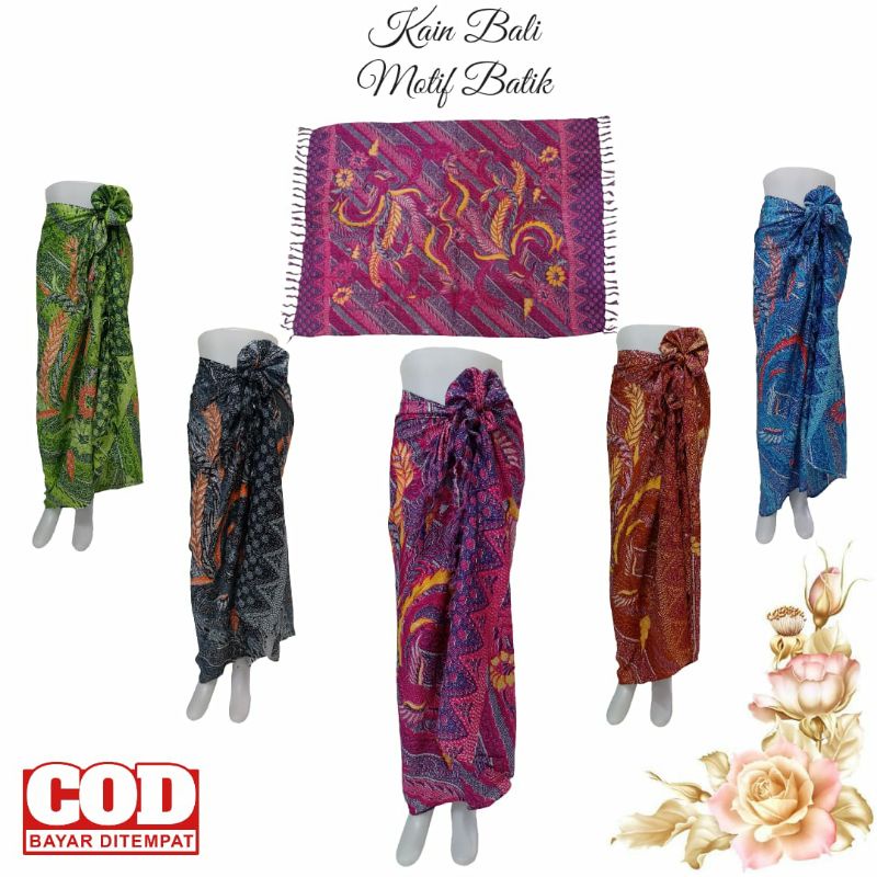 KAIN PANTAI MOTIF BATIK UKURAN 165 X 120 CM/KAIN BALI/SELENDANG BAL/KAIN BUAT SANTAI