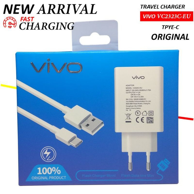 Charger Carger Vivo V17 V19 V20 Pro S1pro S1 Pro USB Type C Original Ori Fast Charging Charge 18W