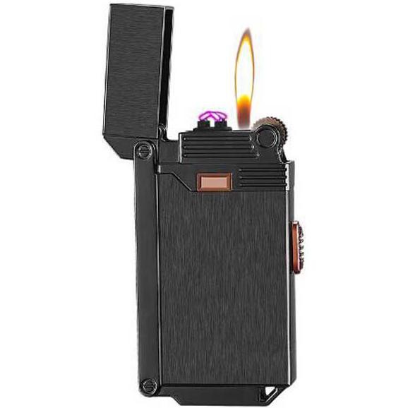 Korek Api Gas dan Elektrik Pulse Plasma Arc Lighter 2 in 1 - Black