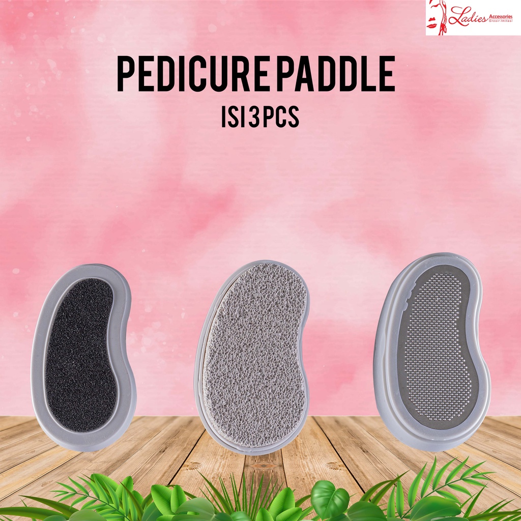 Pedicure Paddle Penghalus Amplas Kaki Gosokan Kaki Batu Apung (1 paket isi 3pcs) {A 13}