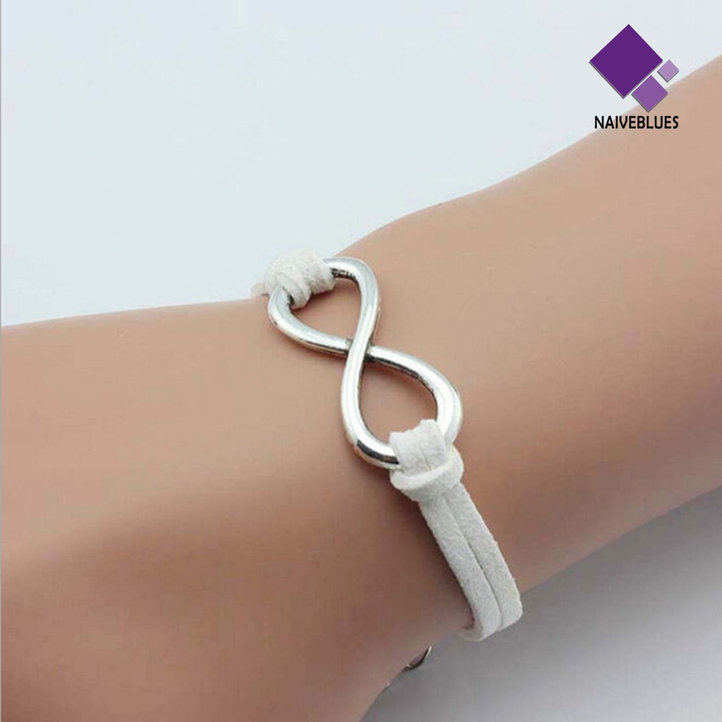 Gelang Rantai Adjustable Desain Infinity 8 Untuk Unisex