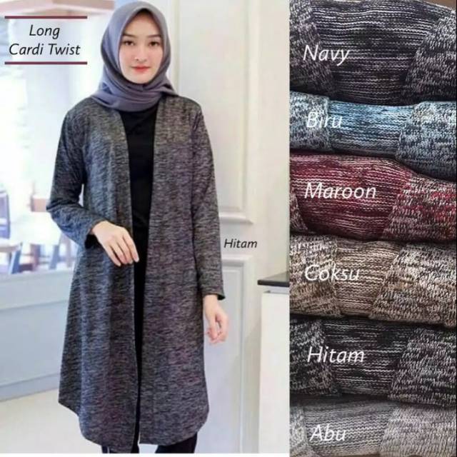 LONG TWIST CARDIGAN OUTER WANITA