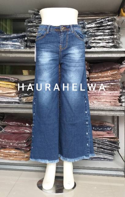 KULOT JEANS  VJ KANCING SAMPING ORIGINAL HAURAHELWA