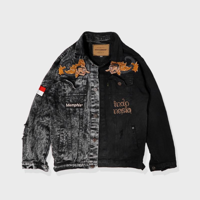 RIPPED DENIM JACKET - WAYANG (LIMITED EDITION) MEMPHISORIGINS
