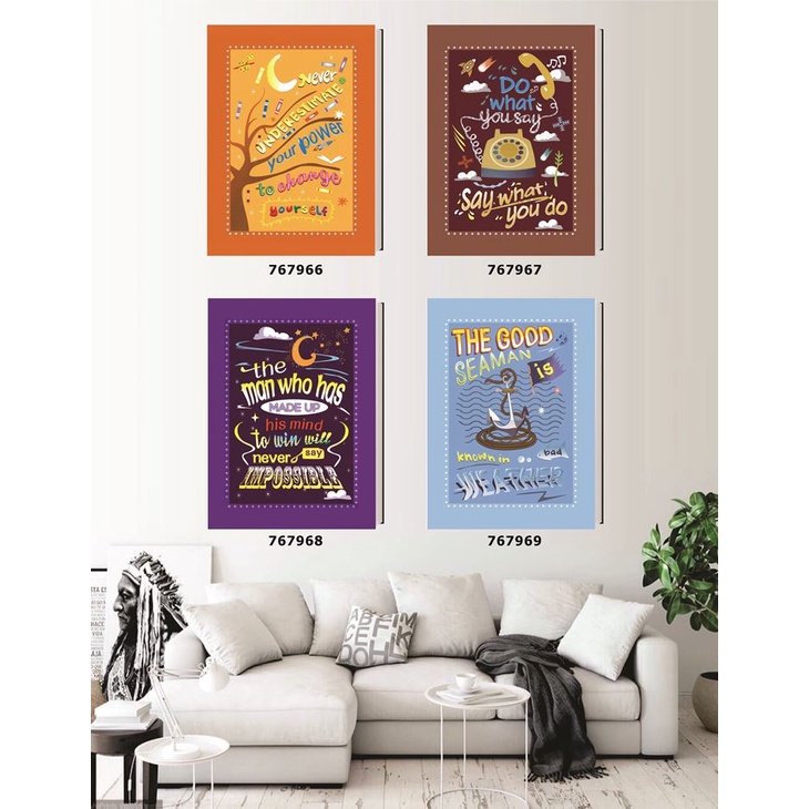 

Buku Tulis / Notebook / A5 Jepang / Typography / Set 2490