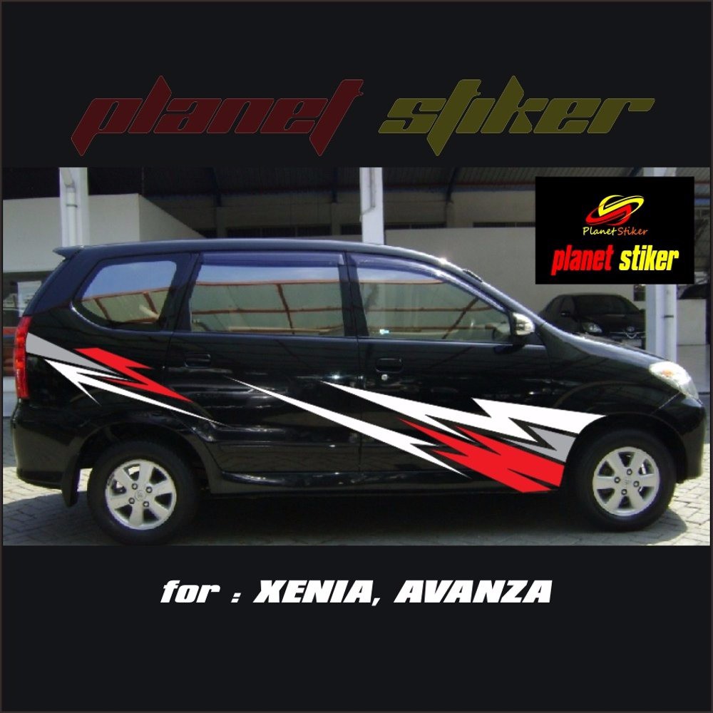 Jual NEW CUTTING STICKER STIKER MOBIL AVANZA XENIA ALL TYPE MOTIF RACING KOMBINASI WARNA Indonesia Shopee Indonesia