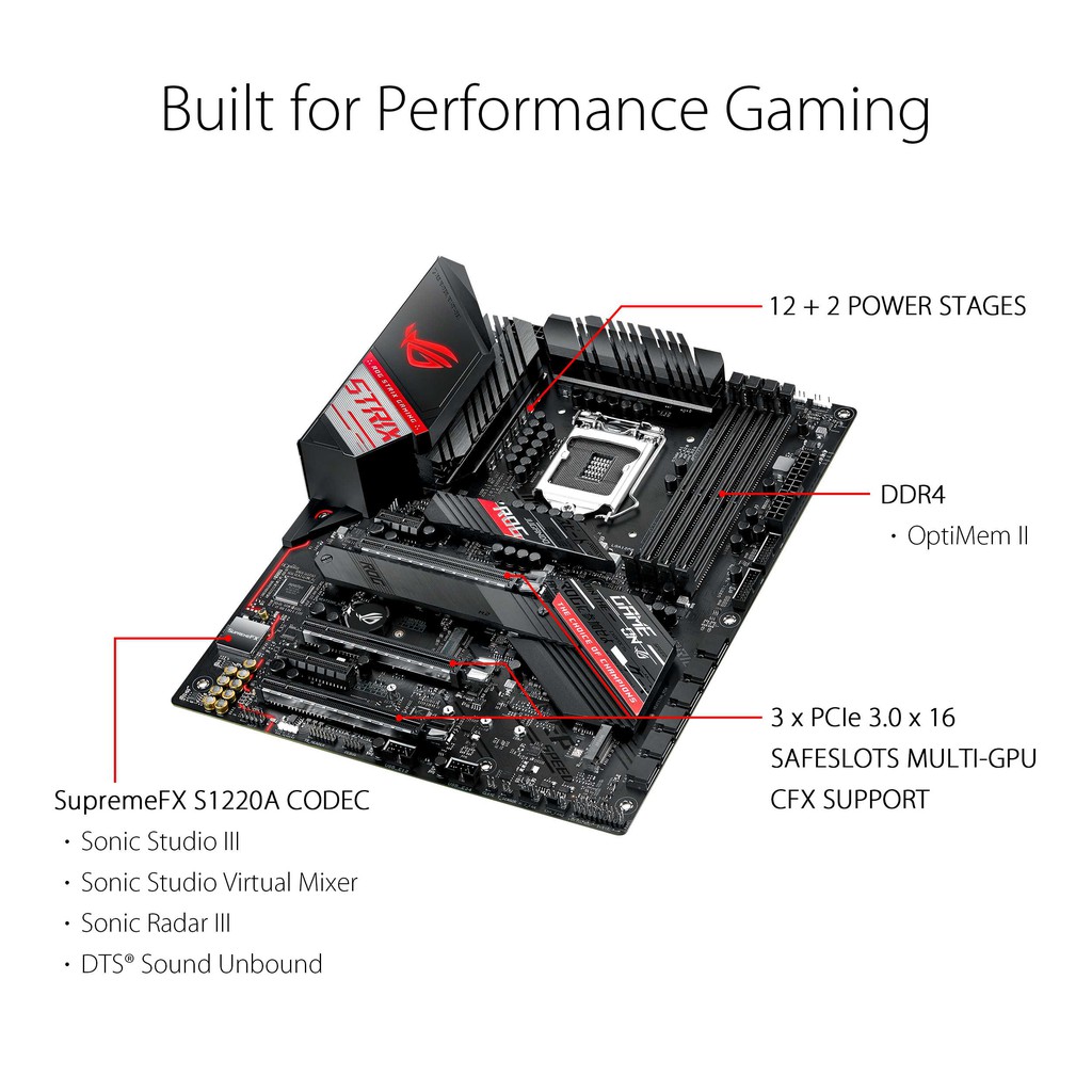 Asus ROG Strix Z490-H Gaming LGA1200 ATX DDR4 Motherboard Intel