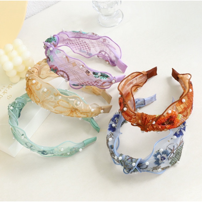 Bando Korea Motif Batik / Bandana Wanita Korea / Headband Ryoto