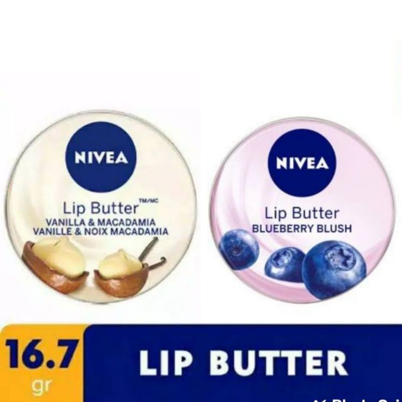 Nivea Lip Butter Vanilla / Blueberry Blush [16.7 Gr] Lip Care PELEMBAB BIBIR