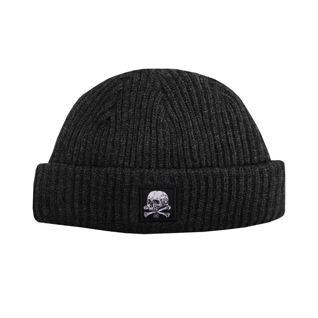 HUSTED BONESK BLACK WASH BEANIE