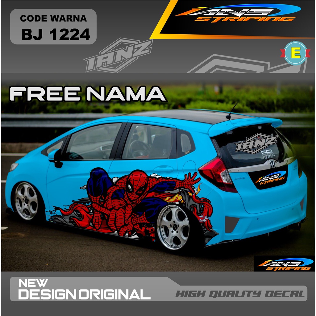 DECAL STIKER MOBIL HONDA JAZZ / VARIASI STIKER MOBIL BRIO AYLA AGYA MOBILIO / DECAL STIKER TERBARU