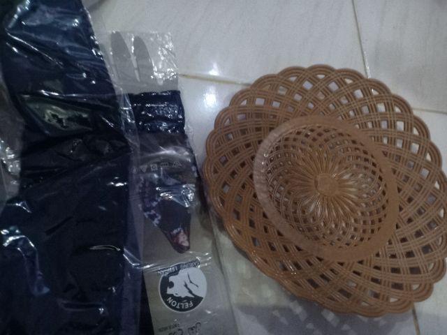 Piring Anyam Rotan Plastik 1pcs