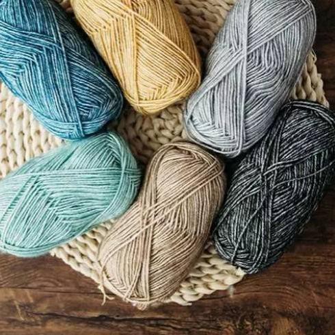 ۩ Benang rajut katun semprot wol /benang rajut stonewashed SW1 ❀