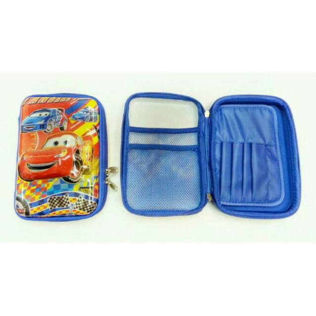 

Pencil Case Organizer/Tempat Pensil Anak Smiggel Timbul 6D/Tempat Pensil Karakter 6D CARS
