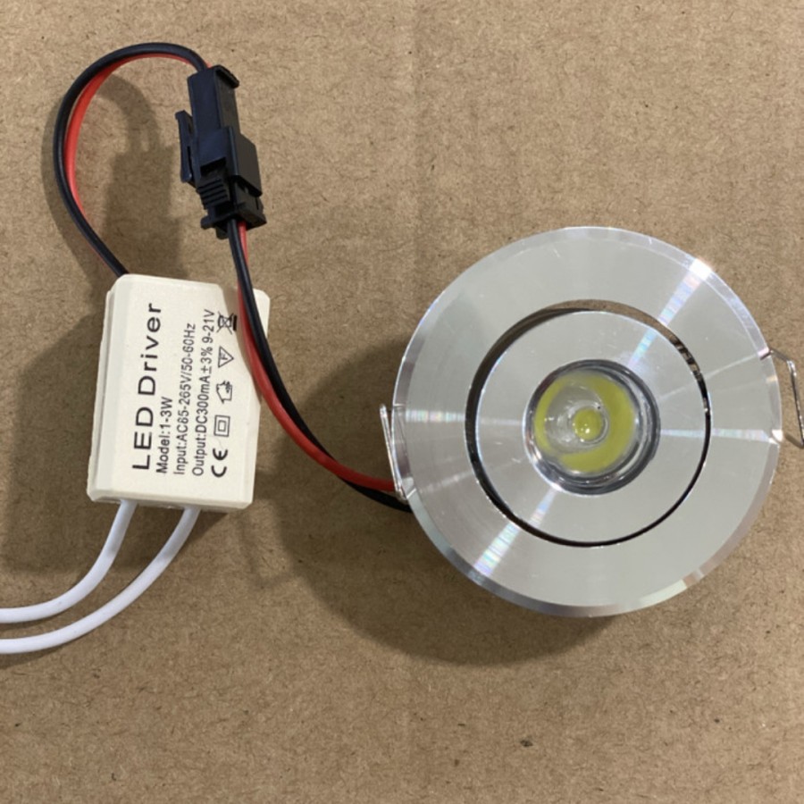 Downlight Panel 1 Mata 1 watt/1 w/1w Lampu Lemari/Dekorasi