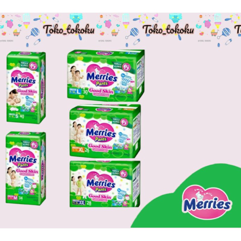 MERRIES PANTS S40 M34 L30+2 XL26 POPOK MURAH PROMOSI