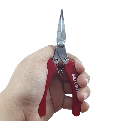 Tang Jepit Lancip Lengkung Bergerigi 5inch Sellery Bent Nose Plier 5inch 88-538