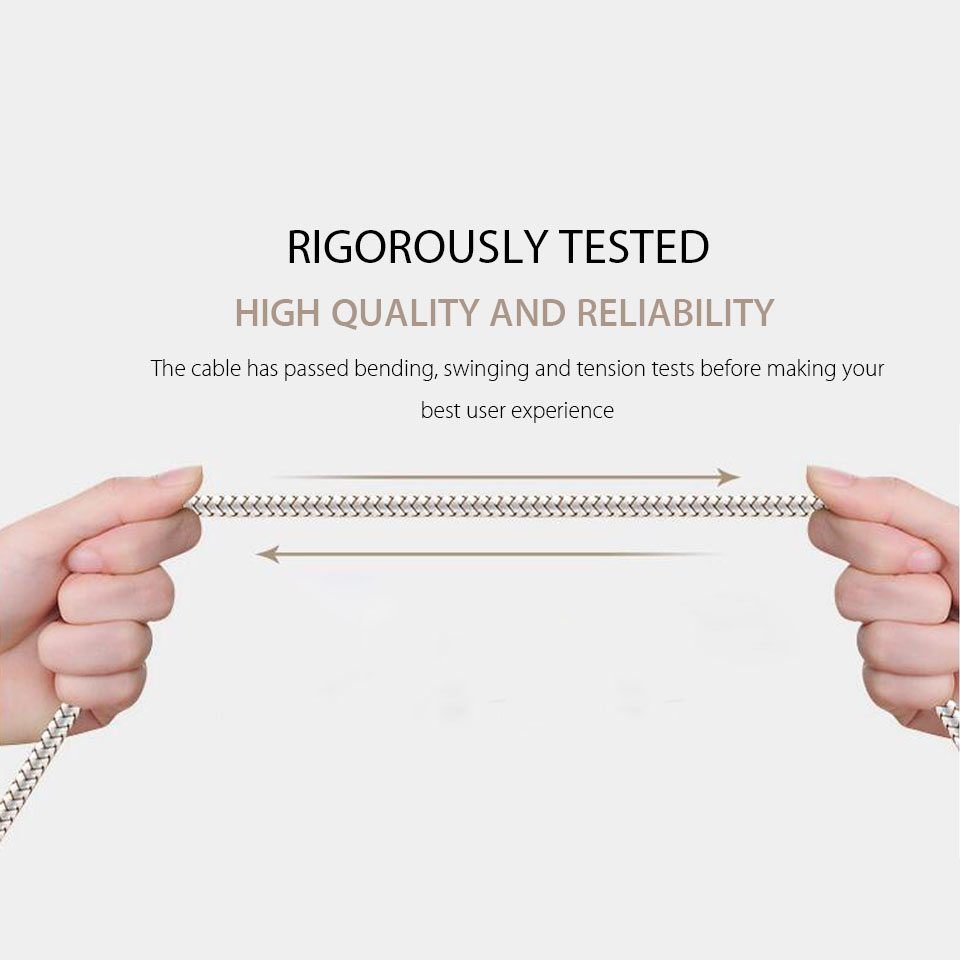 Kabel Data / Charger Micro Usb Fast Charging Bahan Nilon Panjang 1 / 2 / 3 Meter Untuk Android