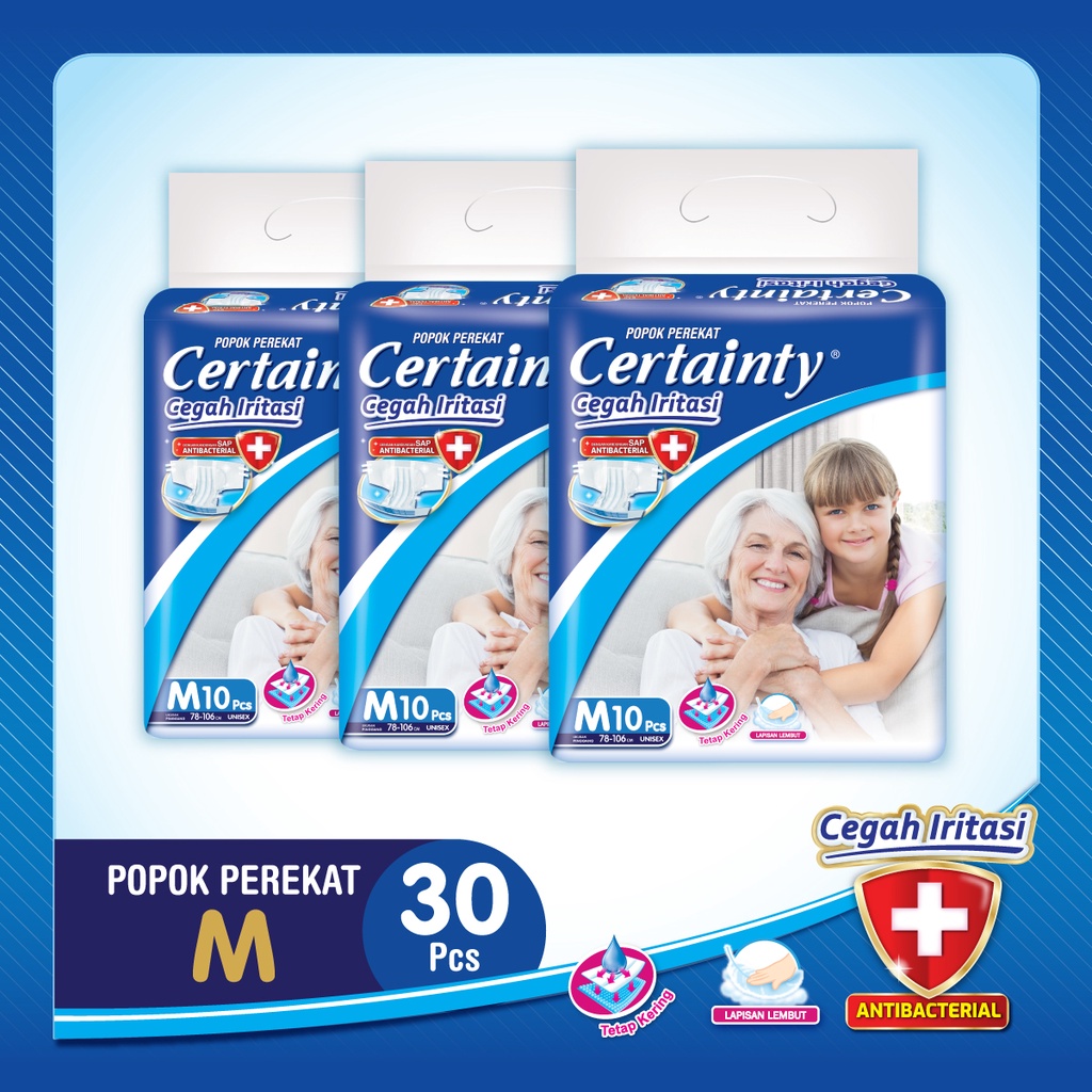 Promo Harga Certainty Adult Diapers M10 10 pcs - Shopee