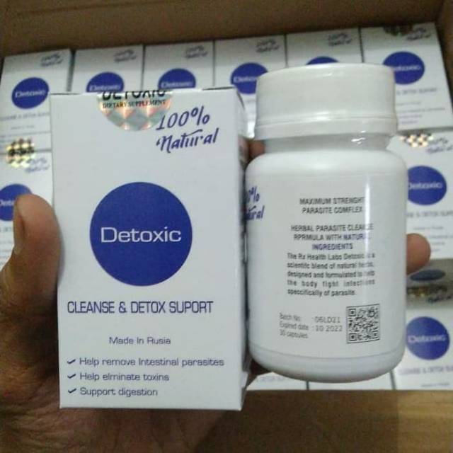  Obat  anti parasit detoxic biru obat  cacing obat  bau mulut 