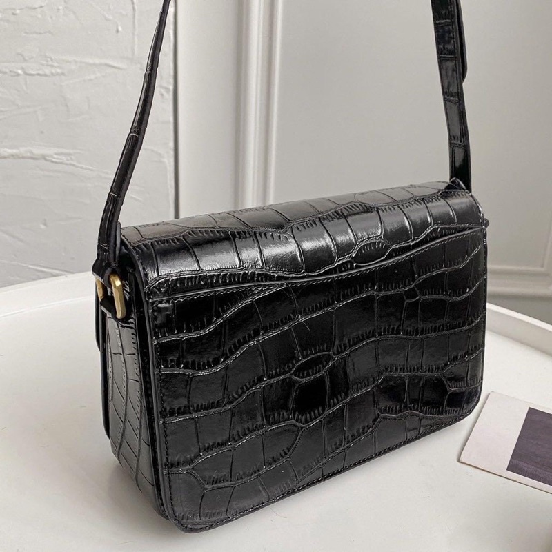 Coach Studio Croc-Embossed Shoulder Bag (C6640)