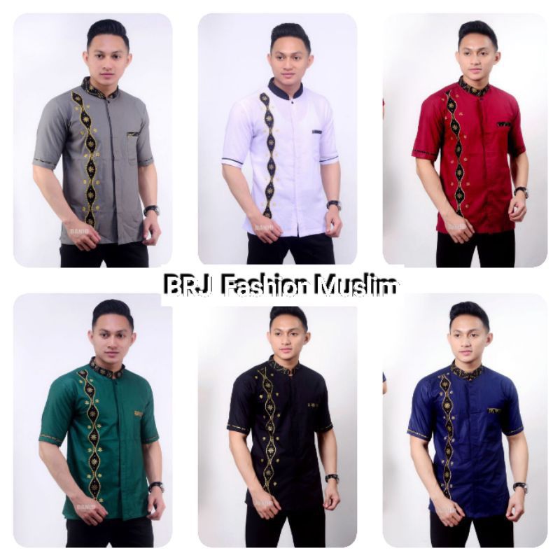 BAJU BATIK PRIA KOMBINASI