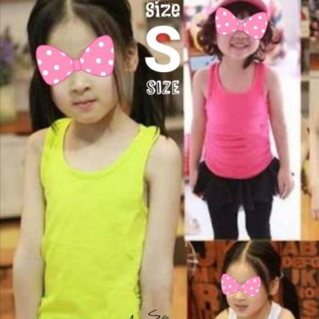 1/2 Lusin Singlet Tank Top Anak Paud Anak TK Size S 4-6 Tahun High Quality Murah Harga Grosir