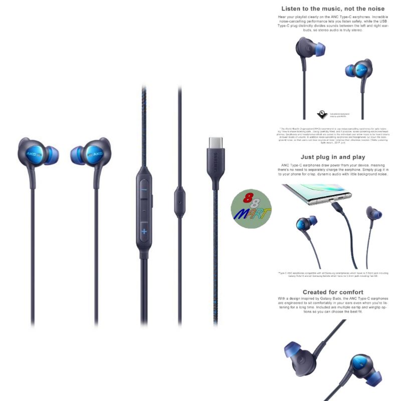 Handsfree Earphone Headset Samsung S20 FE Type-C ANC Type C Earphones AKG Original