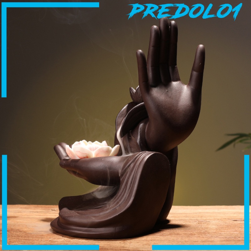 (Predolo1) Pembakar Dupa Backflow Bahan Keramik Untuk Yoga / Relaksasi