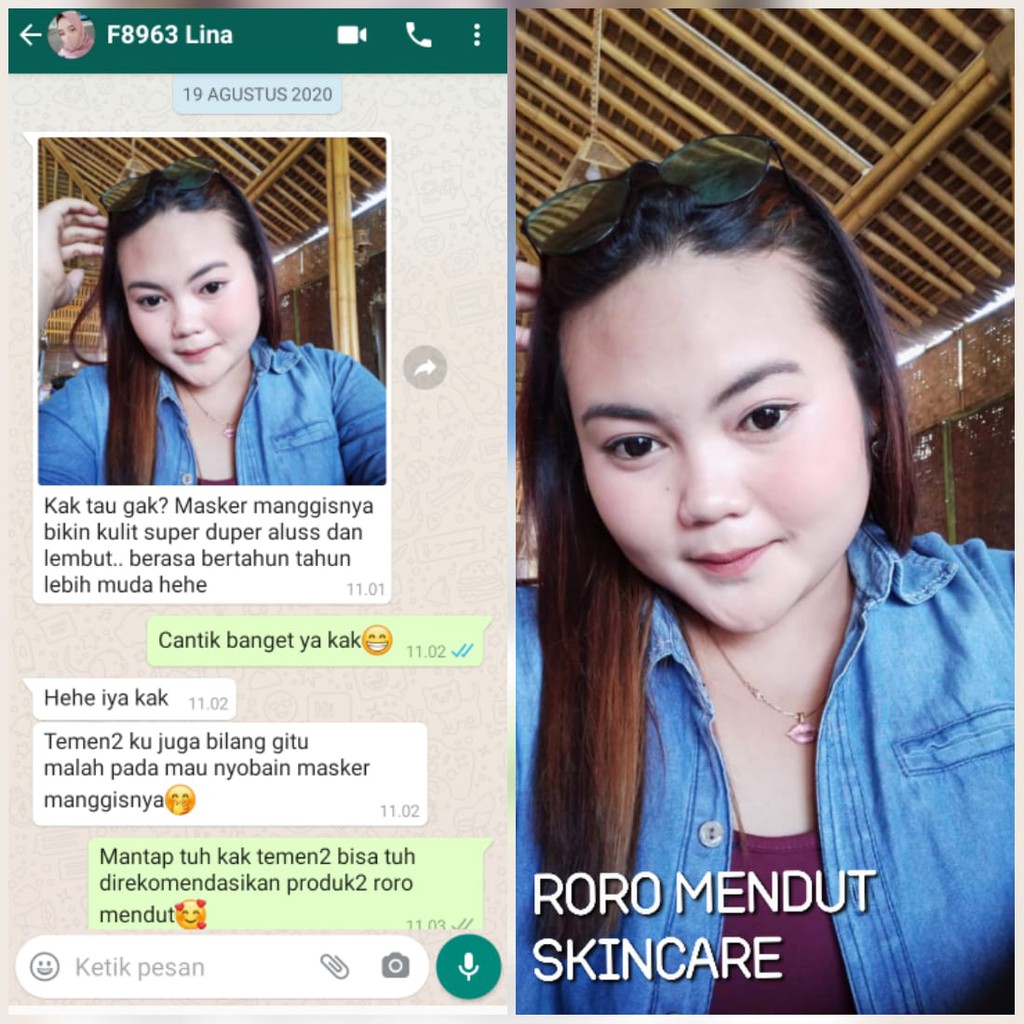 Masker Kulit Manggis Anti Penuaan Dini Antioksidan Organic ORIGINAL (Mini Size) 20 gr Roro Mendut