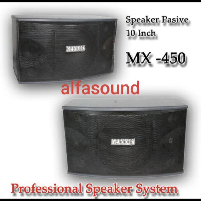 Speaker Pasif 10 Inch Maxxis MX450 MX 450 Sepasang