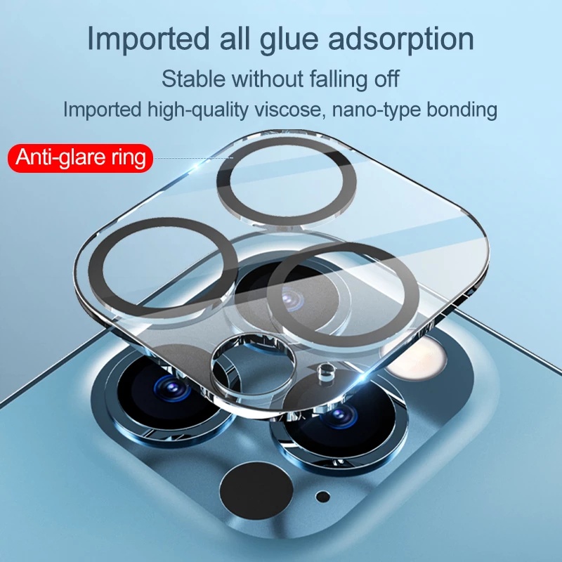 Pelindung Lensa Kamera Tempered Glass 3d Untuk Iphone 13 / 12 Pro Max / 13 Mini