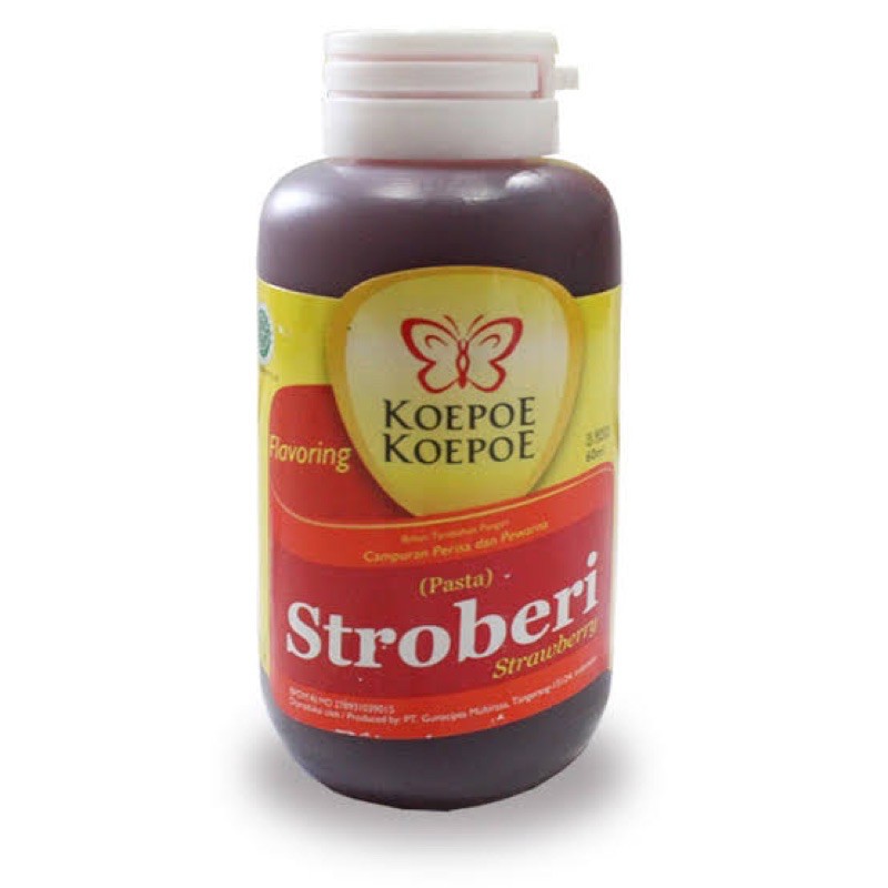 

pasta stroberi koepoe koepoe kupu kupu / Perasa stroberi