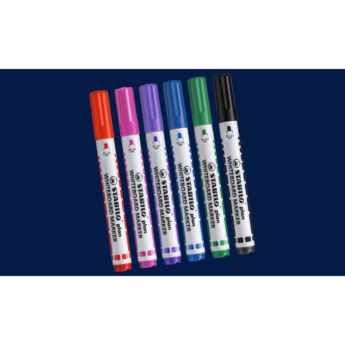 

Mija/ Spidol Papan Tulis Stabilo Span Chisel Set (6 Warna)