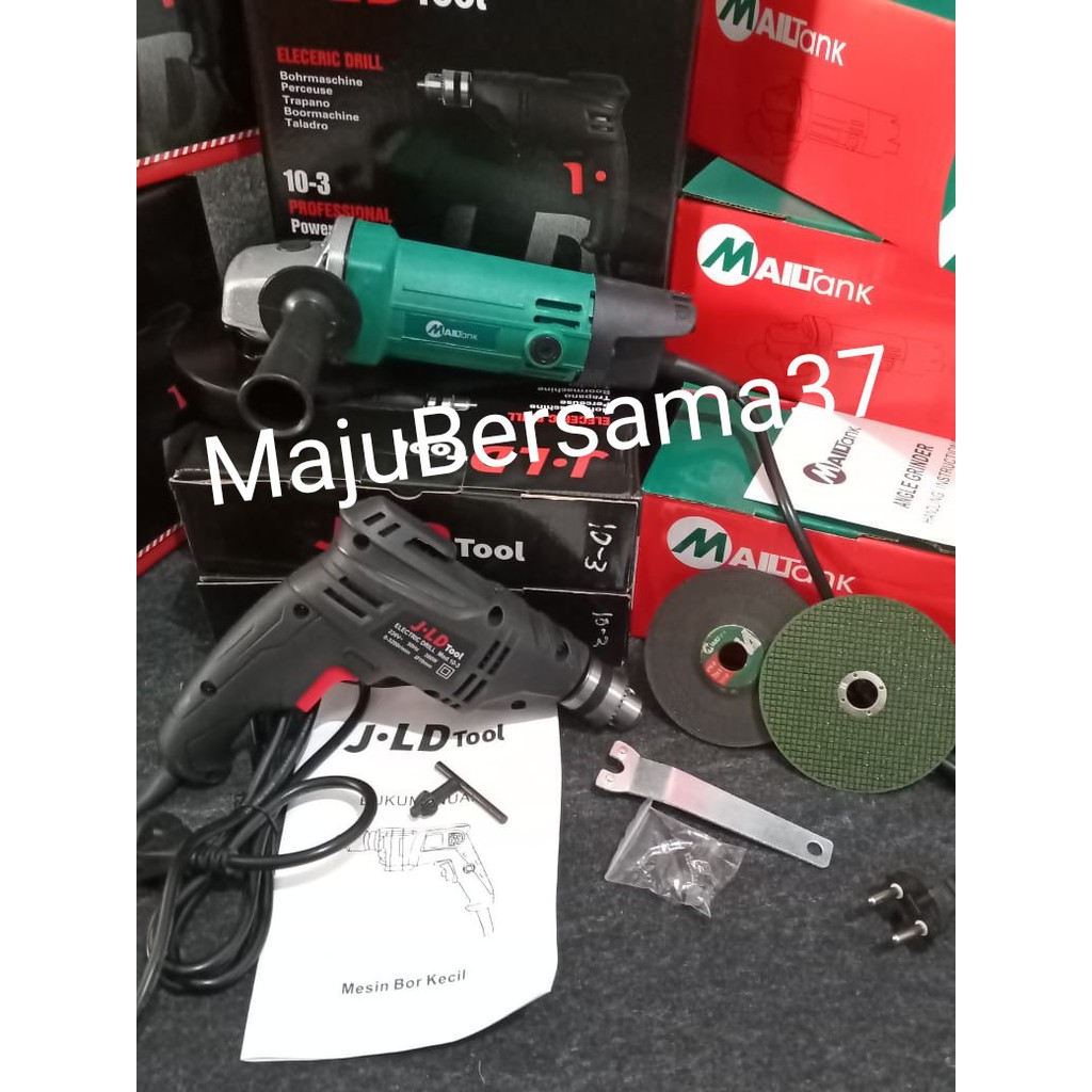 Paket mesin gerinda listrik mesin bor tangan bor listrik jld j10-3 dan gurinda tangan