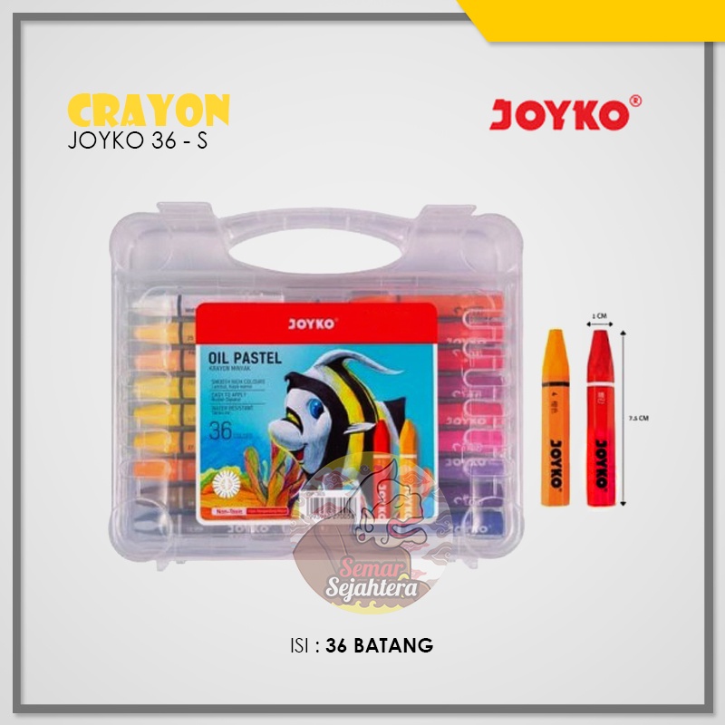 

[SET] CRAYON JOYKO 36 WARNA / OIL PASTEL KRAYON MINYAK JOYKO 36 WARNA*