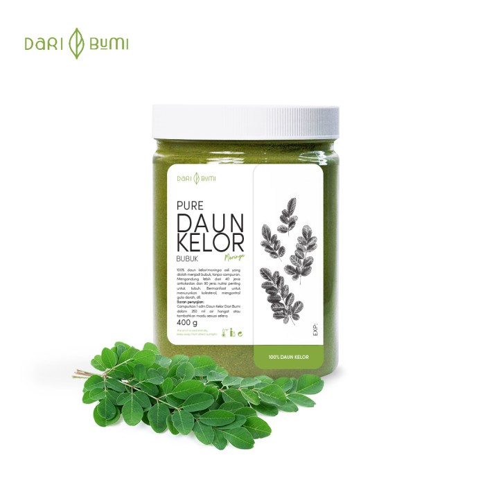 

Daun Kelor Bubuk Organik 400 gr daribumi Premium Pure Organic