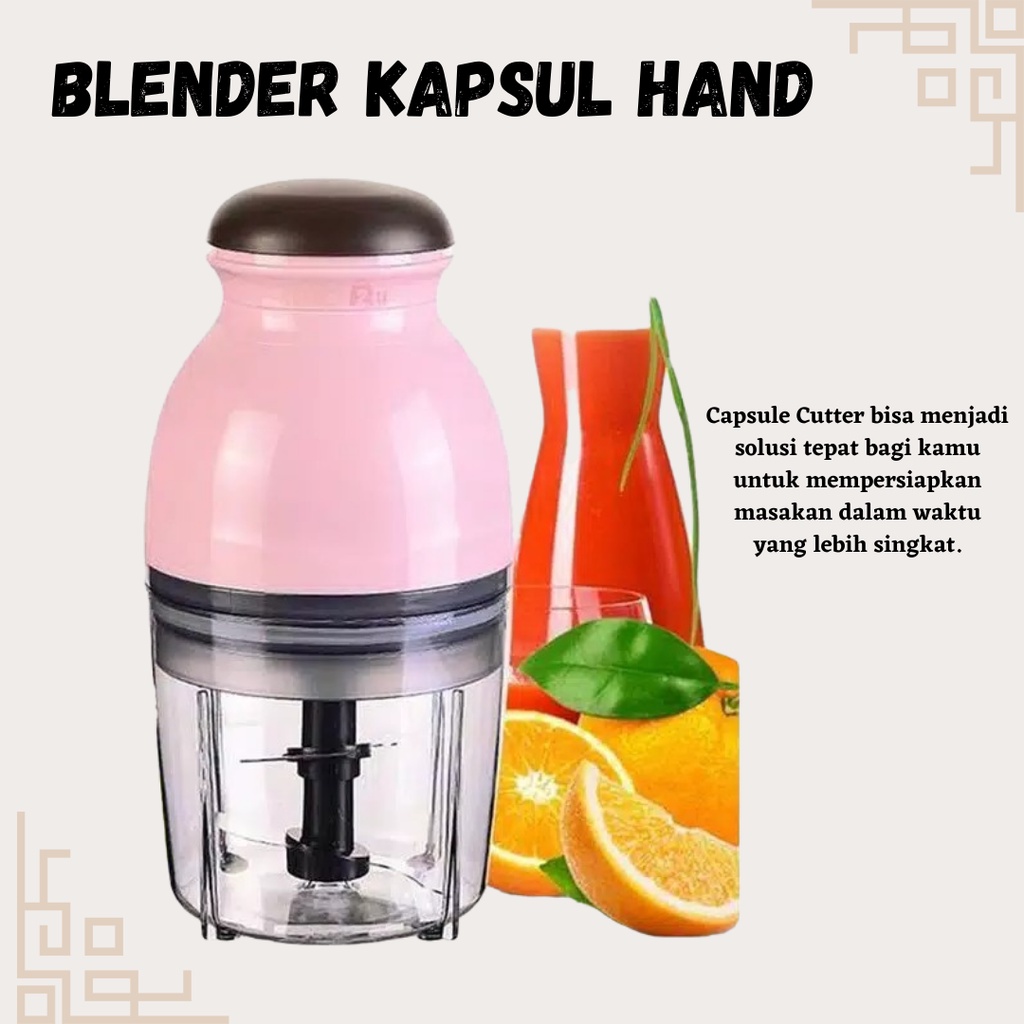 Terbaru blender kapsul Hand Blender capsule cutter quatre chop pastemixcrush