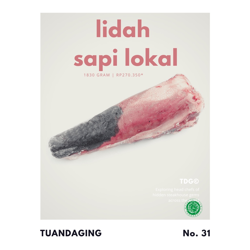 

Lidah Sapi Lokal 1,83 kg