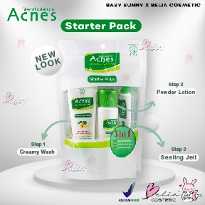 ❤ BELIA ❤ Acnes Starter Pack | travel kit | Acnes Creamy Wash | Acnes Powder Lotion | Acnes Sealing Jell | BPOM