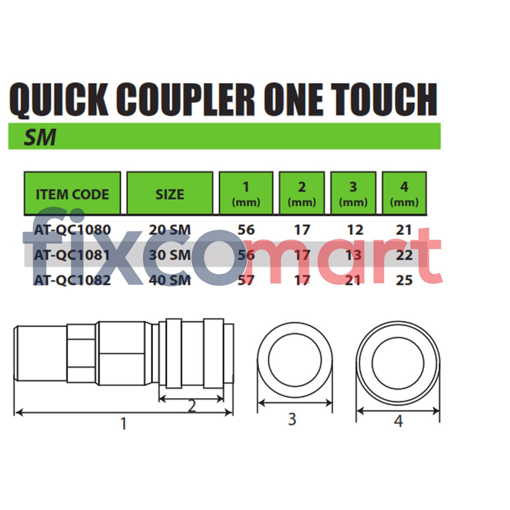 Tekiro Quick Coupler One Touch 20 / 30 / 40 SF / SH / SM / SP Sambungan Selang Kompresor