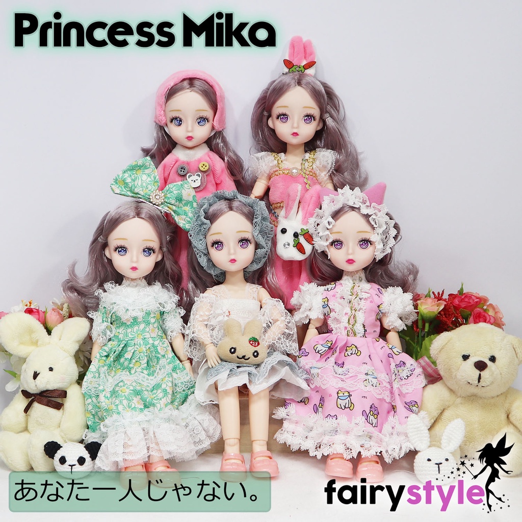 Mainan Anak Perempuan Boneka Princess Mika BJD Pivotal Ukuran 1/6 (30cm) - Full Set Gift Set - Fairy