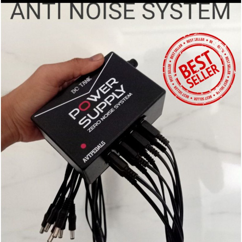Adaptor Efek Gitar 8 chanel Power supply  DCTank Avtpedals 9v Negative Center