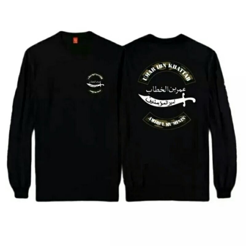 Kaos umar bin khattab lengan panjang - kaos umar bin khattab - baju umar bin khattab - muslim pria -