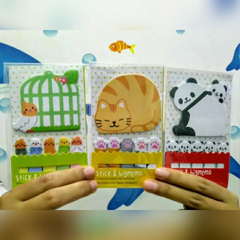 

Sticky note / Memo Karakter Hewan Kucing Panda Burung