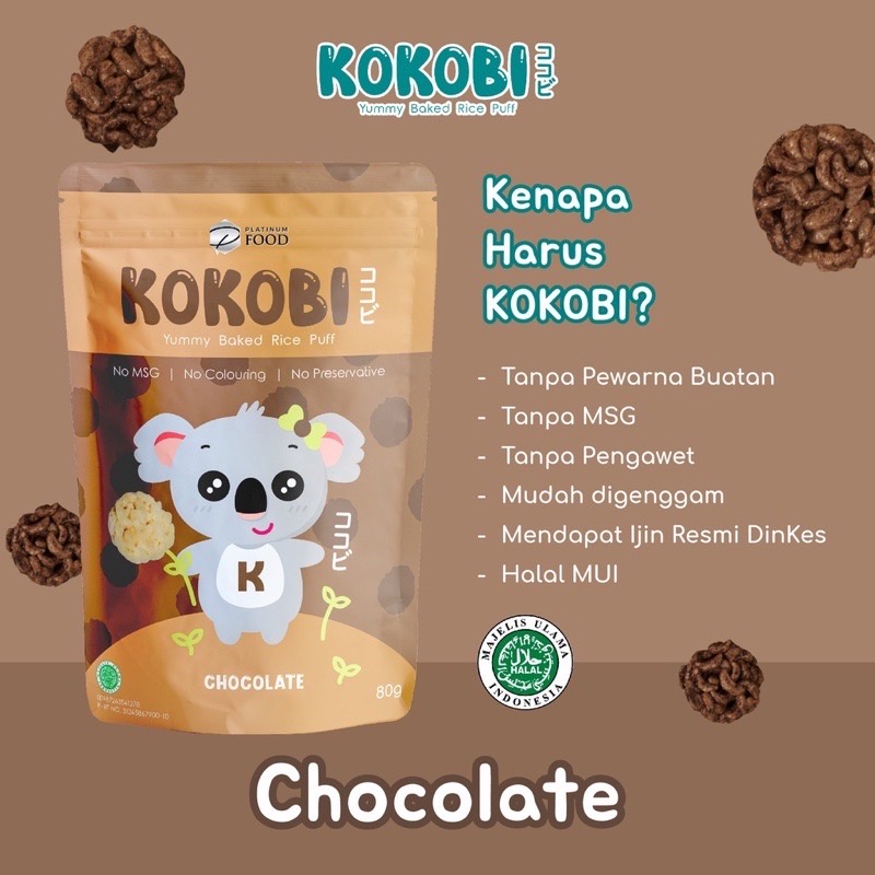 ABE FOOD - KOKOBI YUMMY BAKED RICE PUFF 80GR