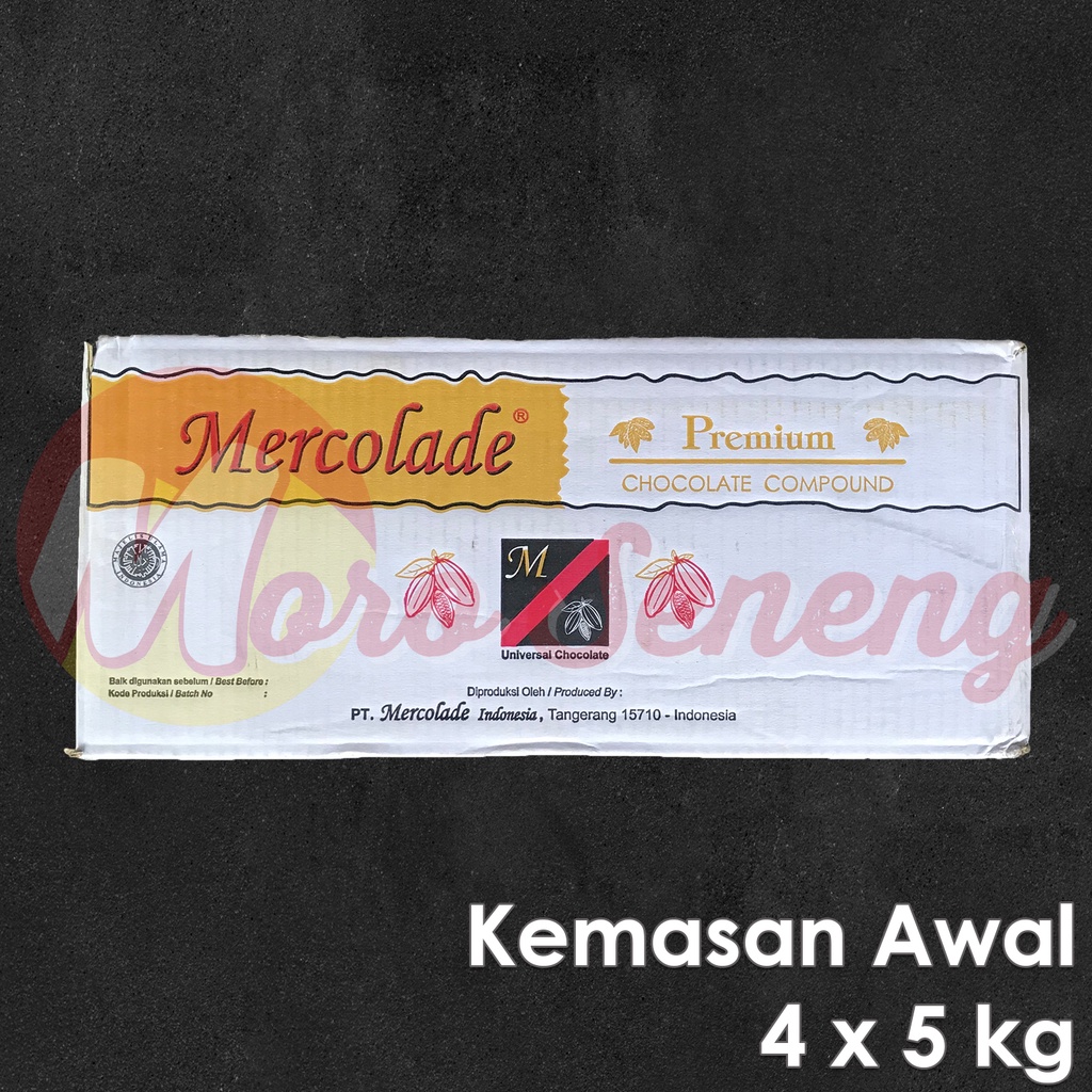 Mercolade Dark Chocolate Compound / Chocolate Block / Coklat Blok / Coklat Batang (Repack) 500 gram