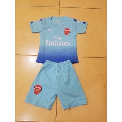 new SETELAN KAOS BAJU BOLA BAYI ARSENAL AWAY 2017/2018