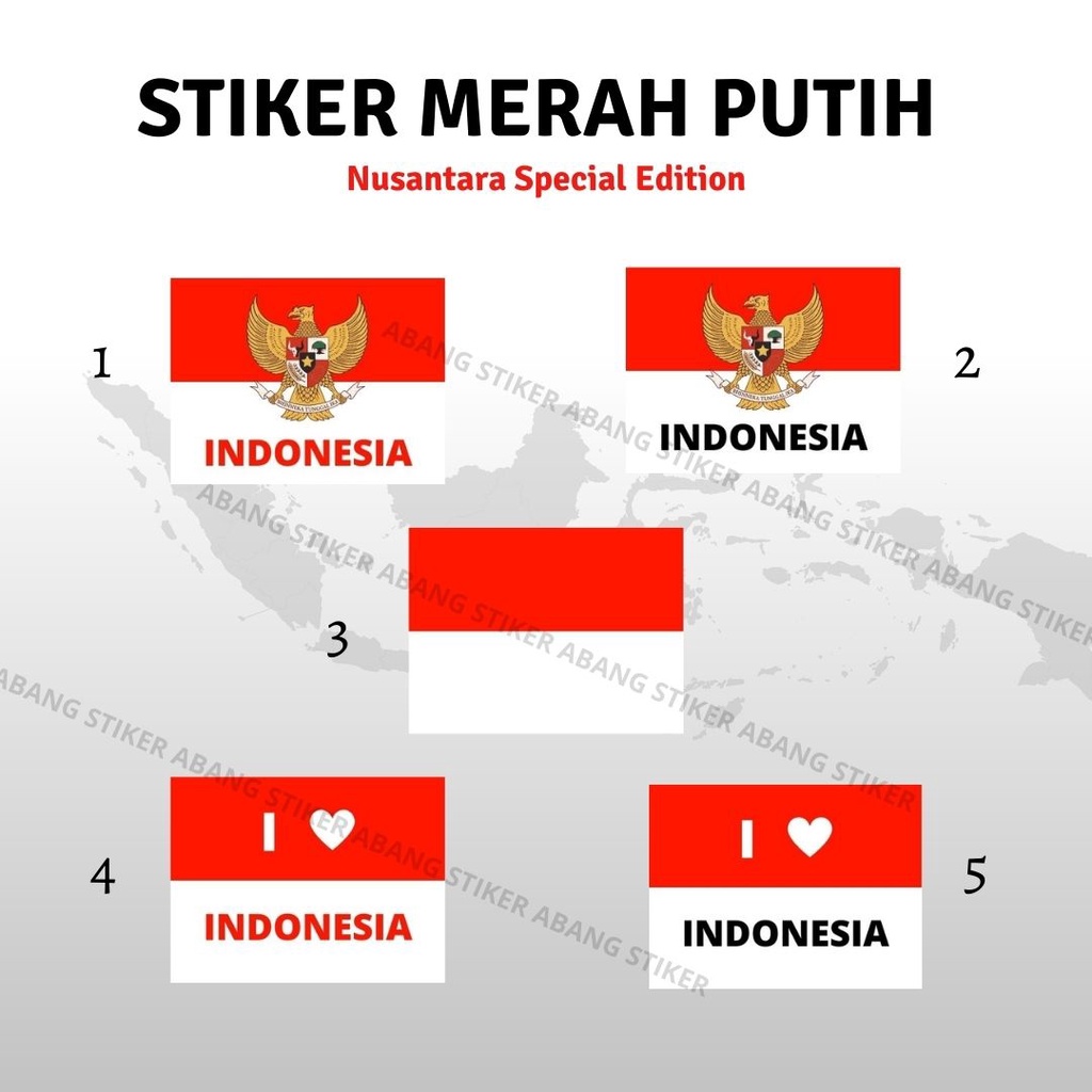 

Stiker/ Sticker Pipi Merah Putih Bendera Indonesia Merdeka 4 x 3 cm